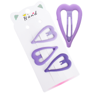 Set 12 clame par forma inima pentru fetite